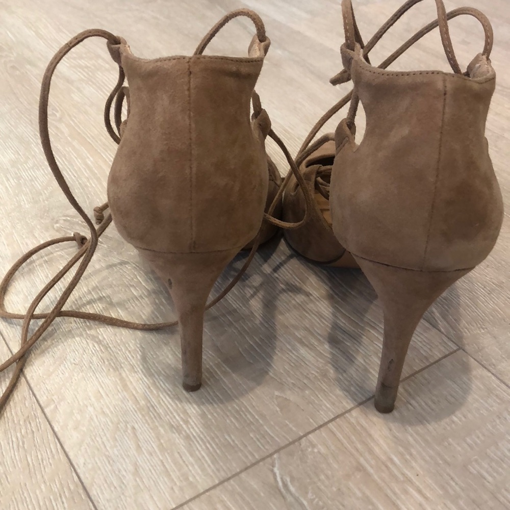 Banana Republic lace-up suede heels - Picture 5 of 7